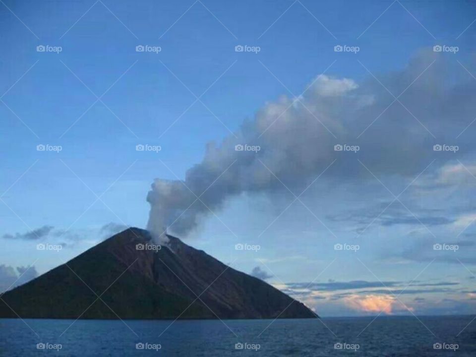 Volcano island.