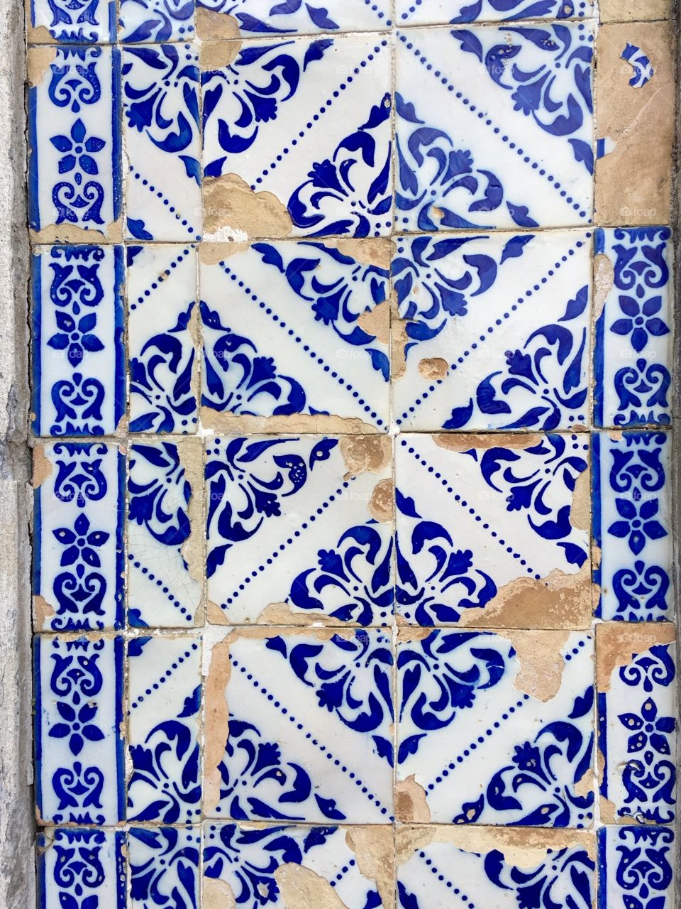 Traditional portuguese old tile 