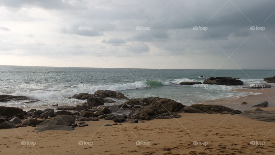 stormy day at the beach
