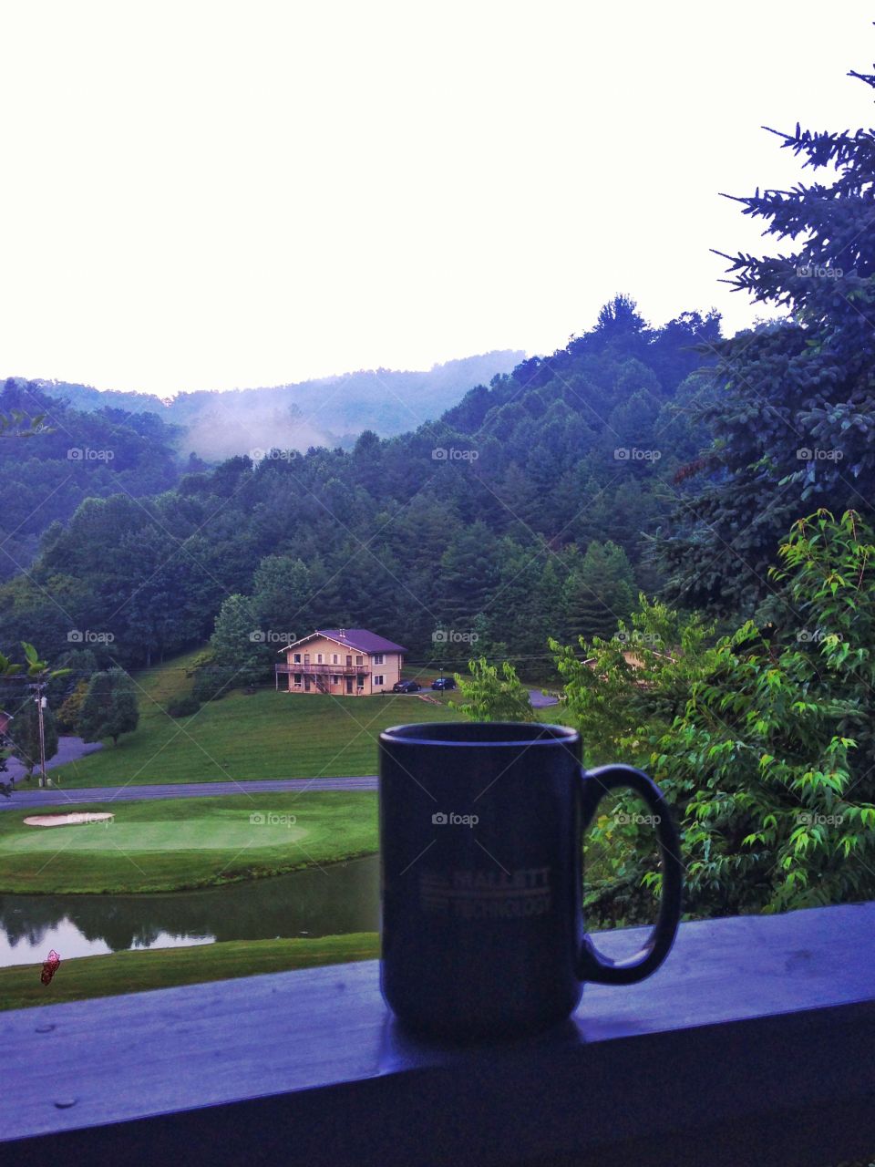 Smokey Mountains coffee. Having coffee on a chilly morning in the smokey mountains 