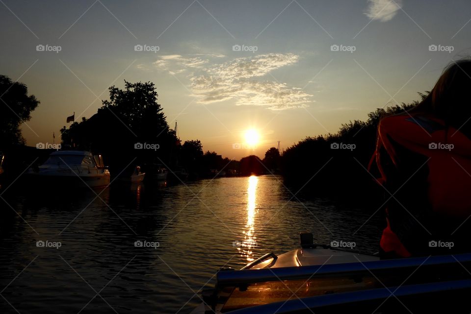 Sunset / Germany / boat trip