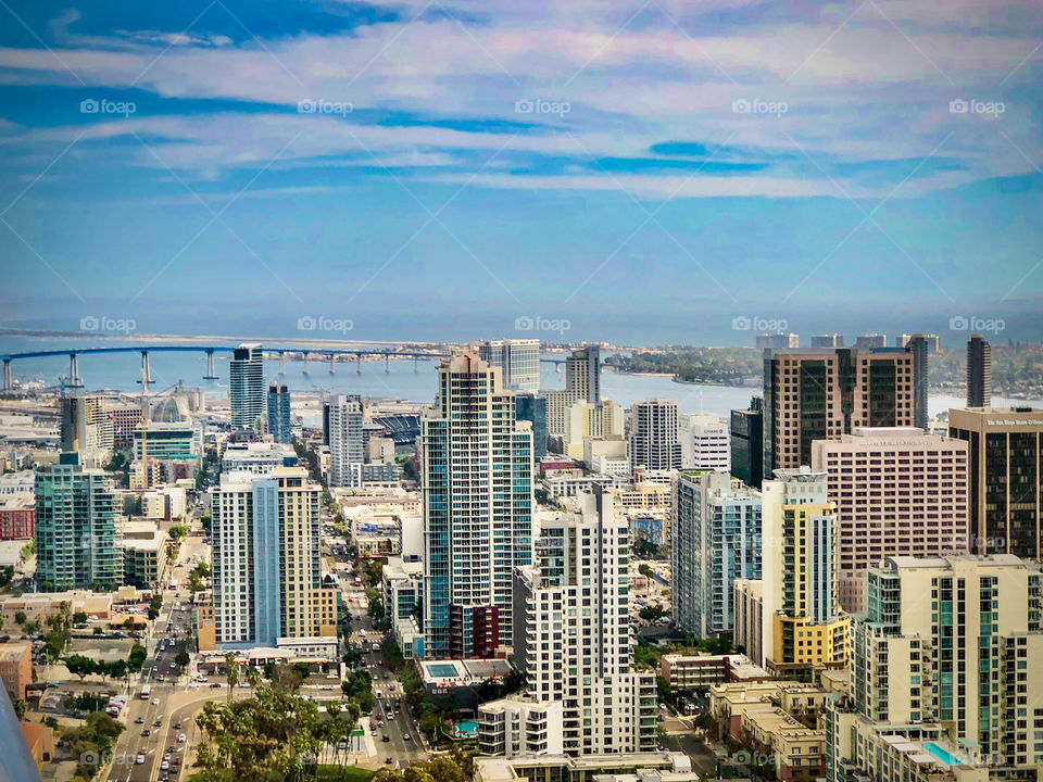 Foap Mission Cities & Countrysides! Downtown San Skyline And Coronado Bridge Aerial View!