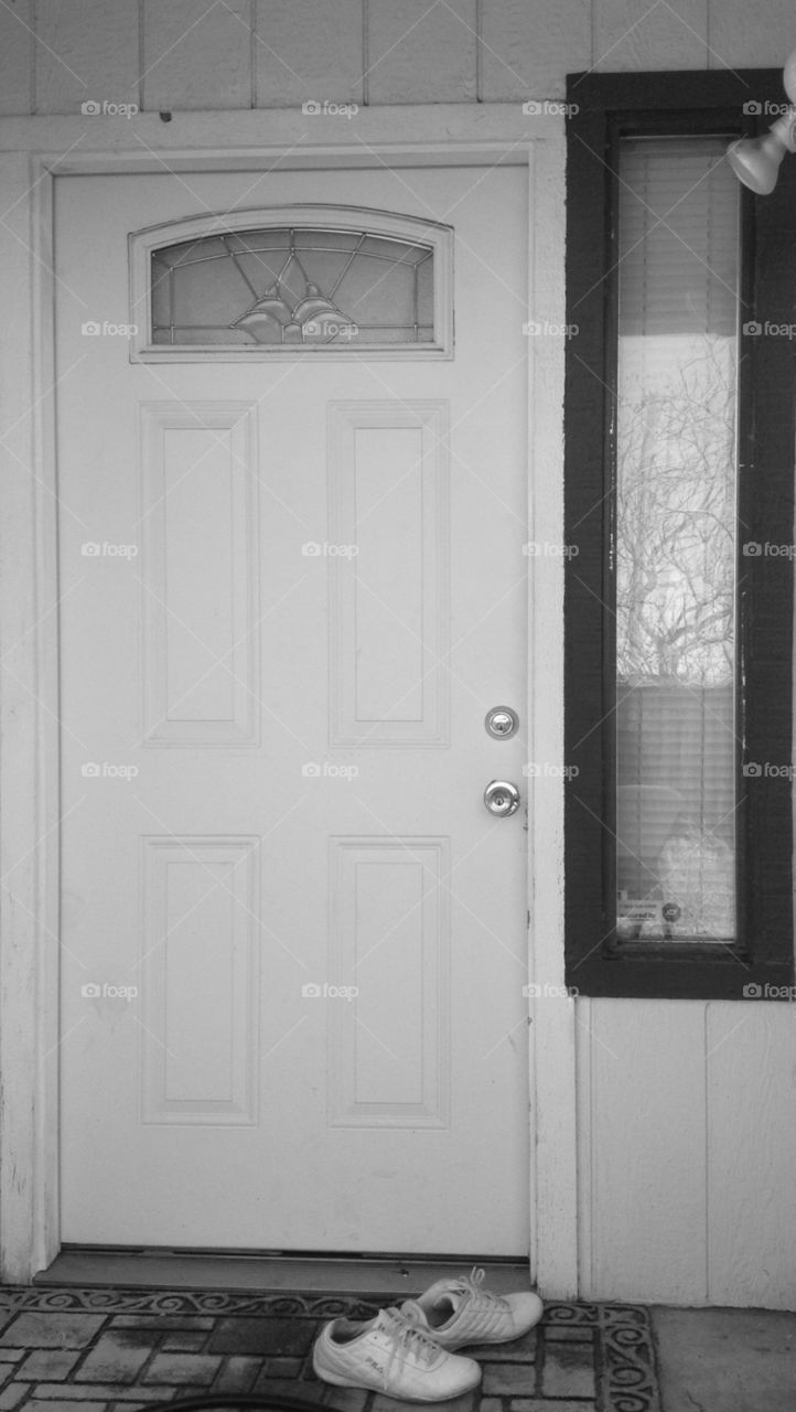 White and black doorway