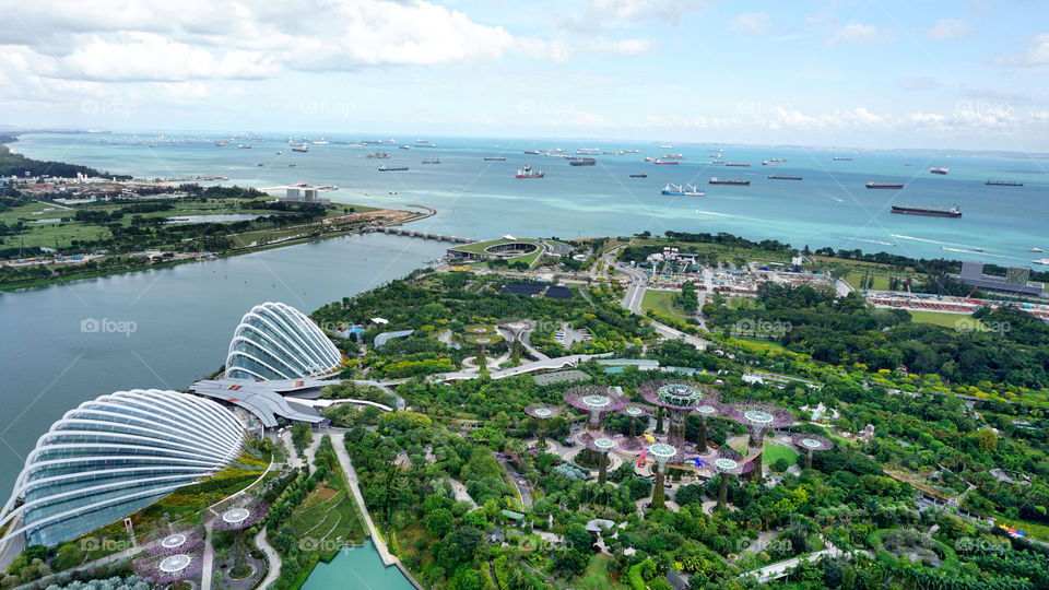 Garden by the bay view day light