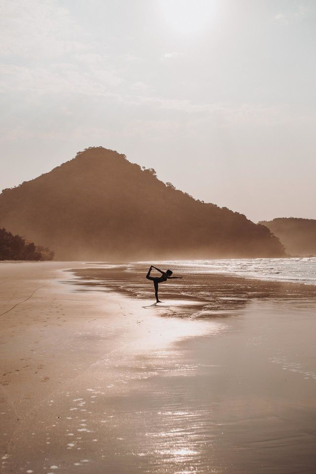 yoga on the beach