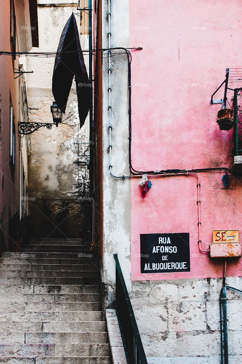 Narrow street in Lisbon