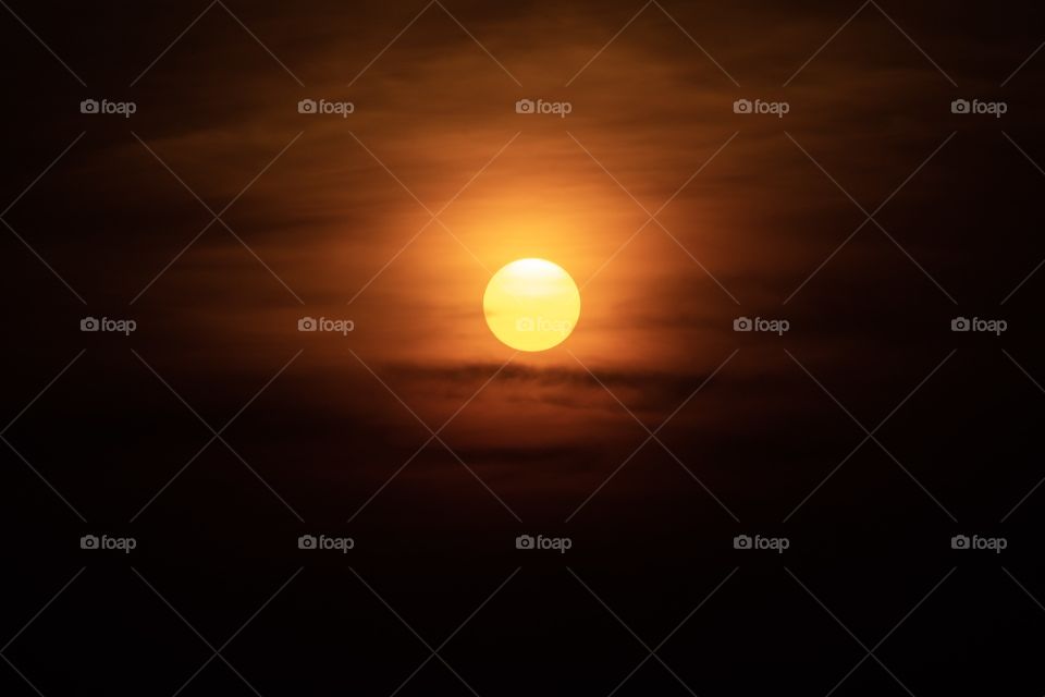 Beautiful sunset light on the beach