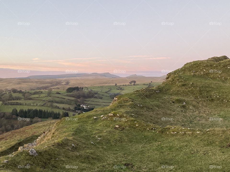 Hillside photograph, with breathtaking background. 