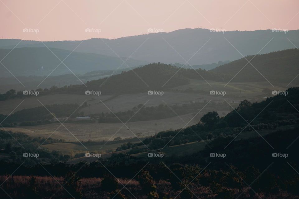 morning landscape in Toscana 