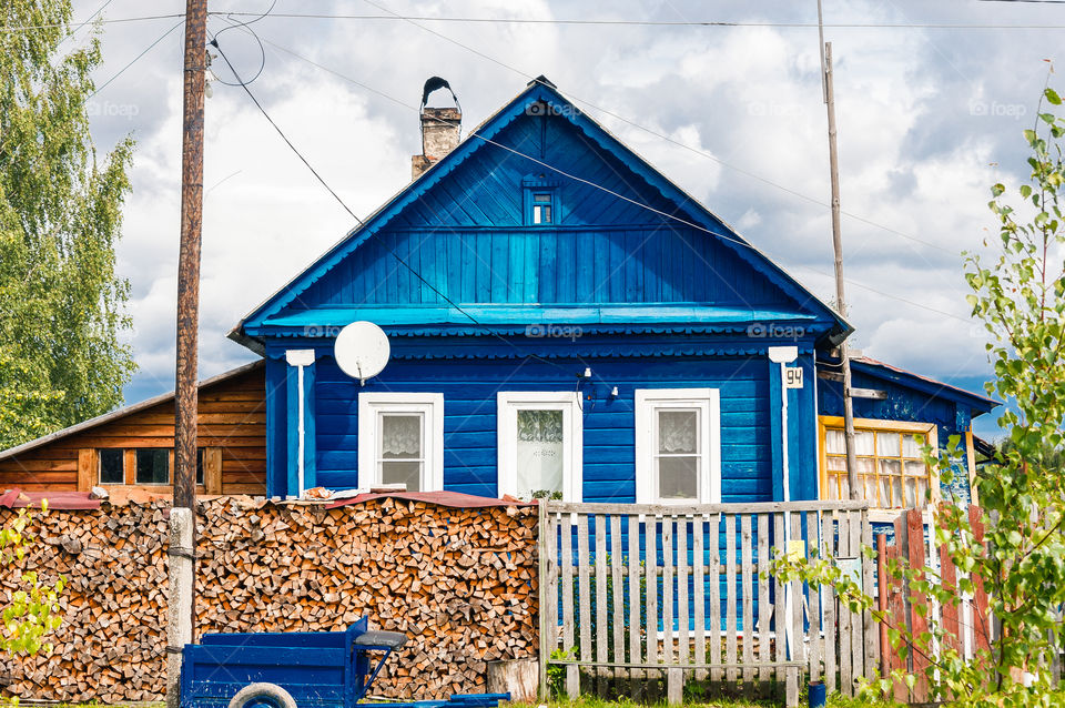 Rural house in the countryside, village