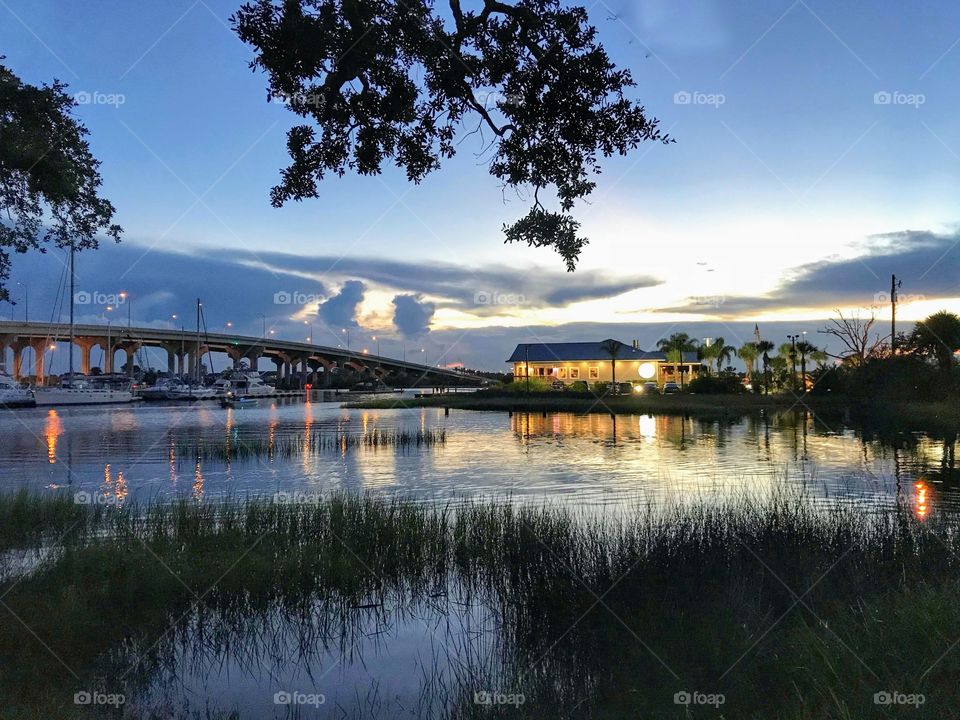 Sunset over Intracoastal Waterway 