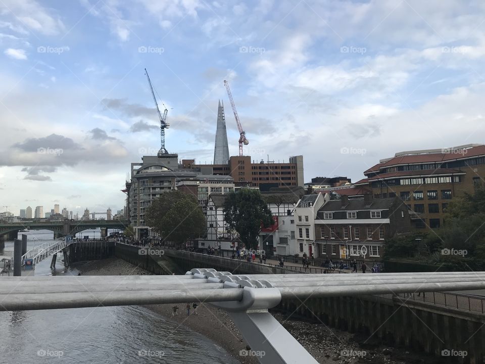 View from a bridge in London 