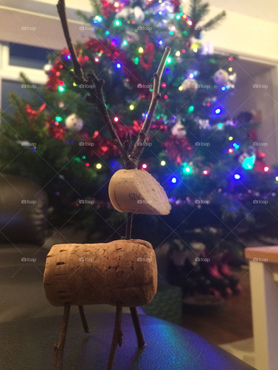 Christmas cork reindeer
