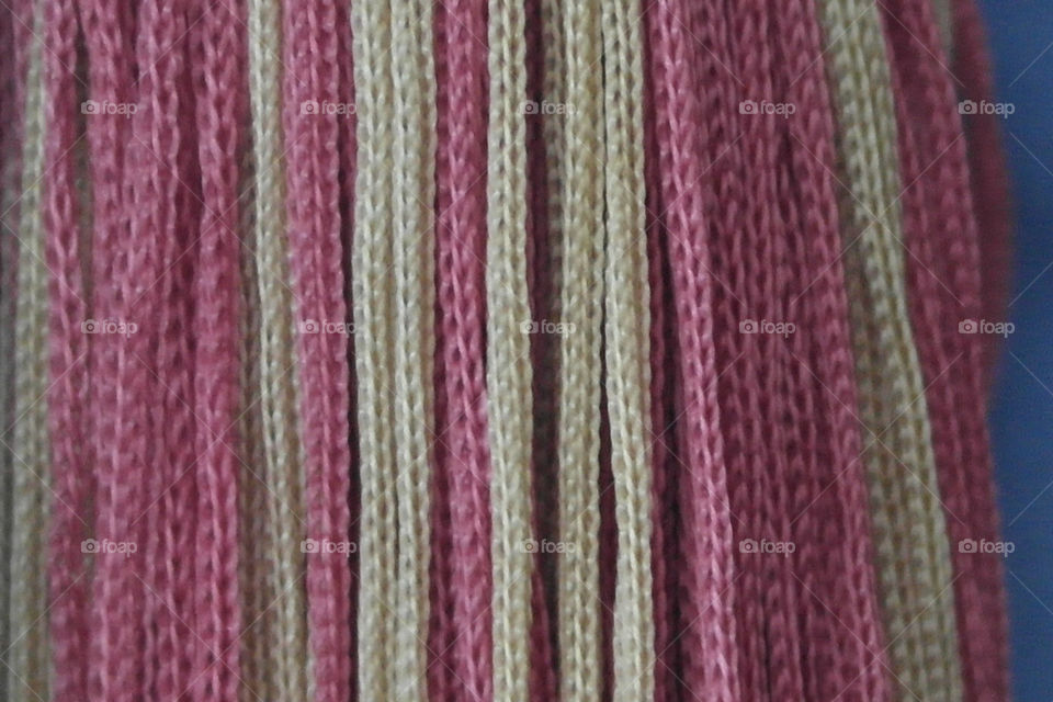 Strands of pink and white 