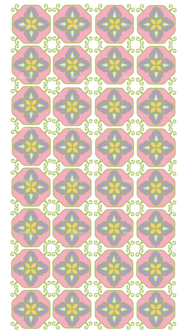 Fabric patterns, graphic patterns, tile patterns, Thai patterns Simple style on a white Thai pattern