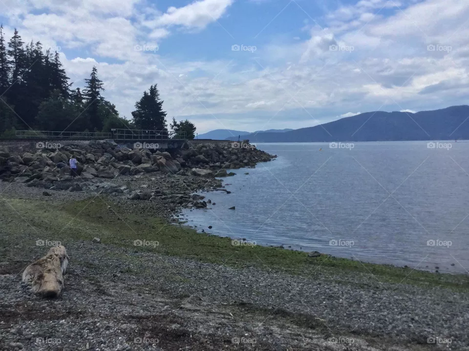 Shoreline along Bellingham, Washington 