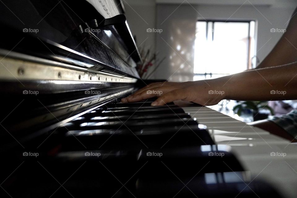 A selfie in the living room with my piano 