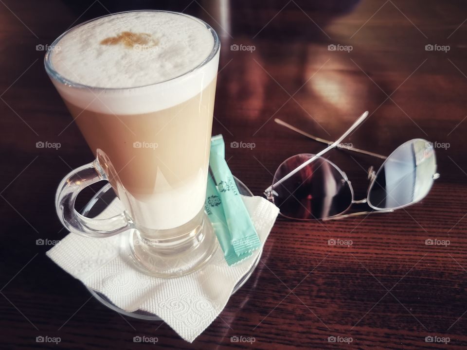 Coffee day part tea time table served latte yummy eco vegan