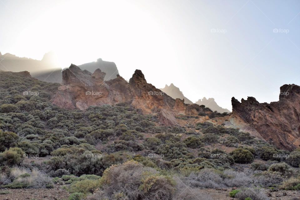 Moonscape near mount Teide 