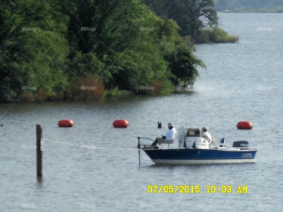 Let's go fishing 🎣. This is a picture of a fishermen who is enjoying the fourth of July weekend at Graham Texas Lake
