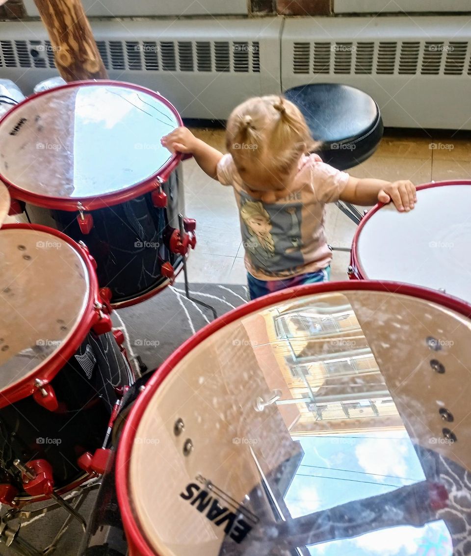 Girl and Drums