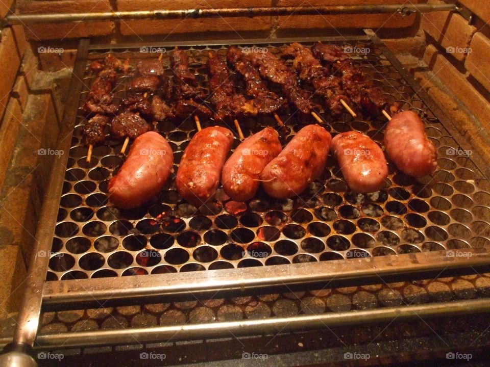 a homemade barbecue