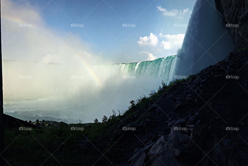 Niagara Falls with a waterfall.
