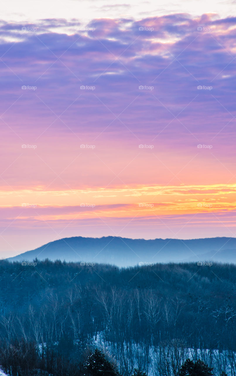 Nature landscape during sunset