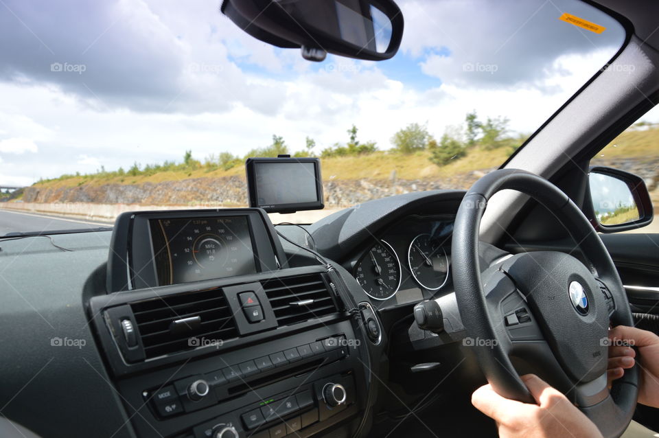 driving a car with the right-hand drive