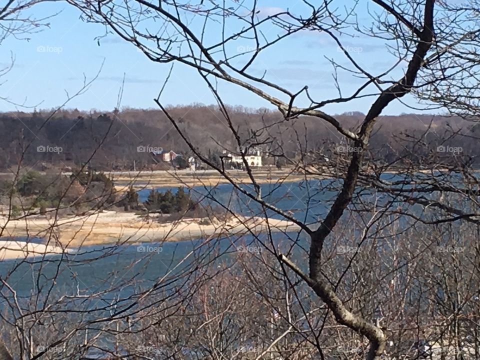 Hilltop view of Long Island Sound.