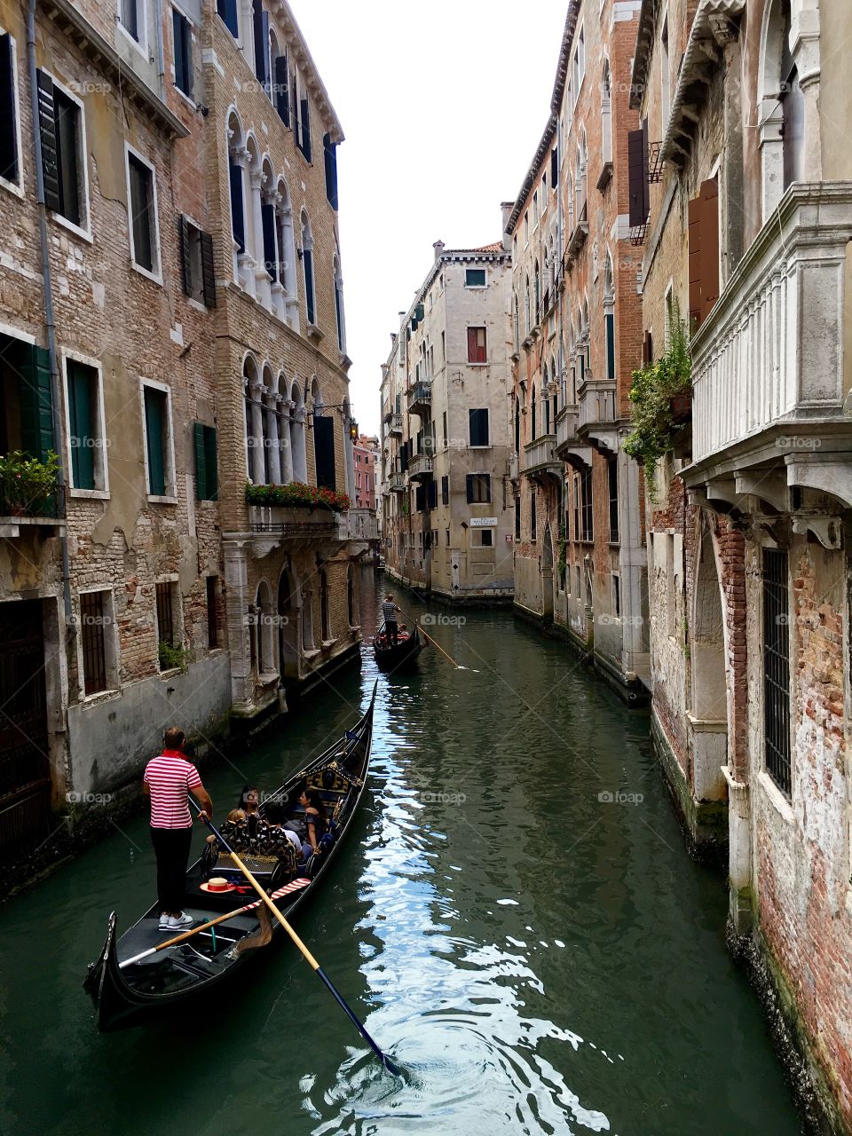 Gondala views along the canals in Venice