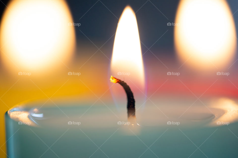 zoomed in candle flame