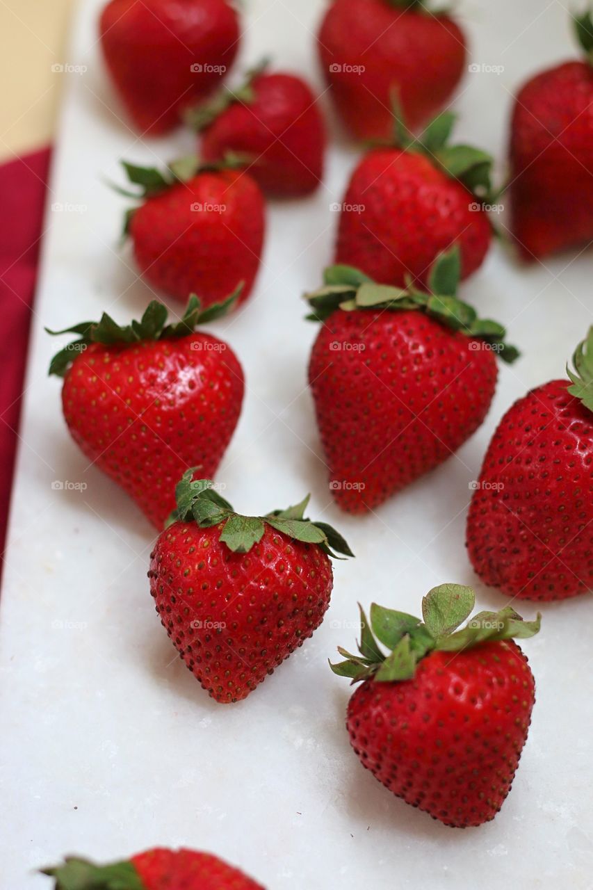 Fresh red strawberries