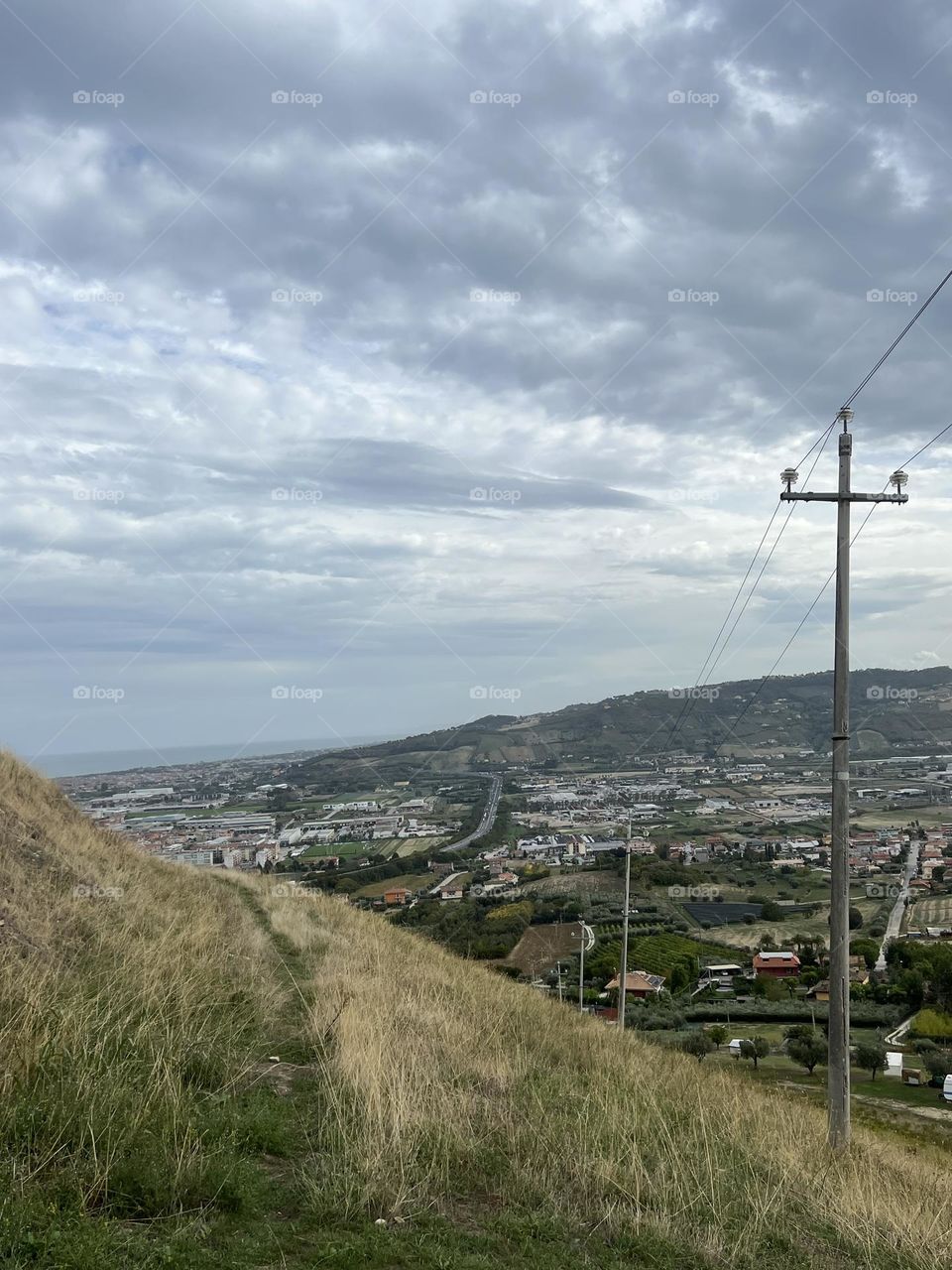 Coastal view from above, Monteprandone, Marche region, Italy