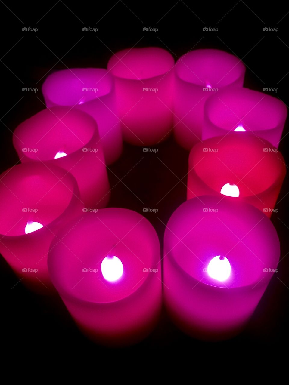 Pink candles 