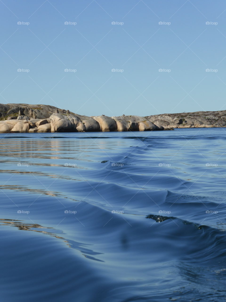 View of wave in a blue sea