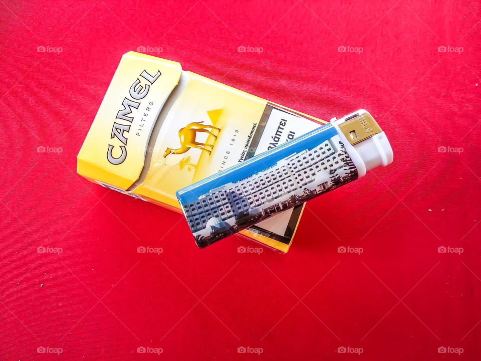 cigarettes and lighter