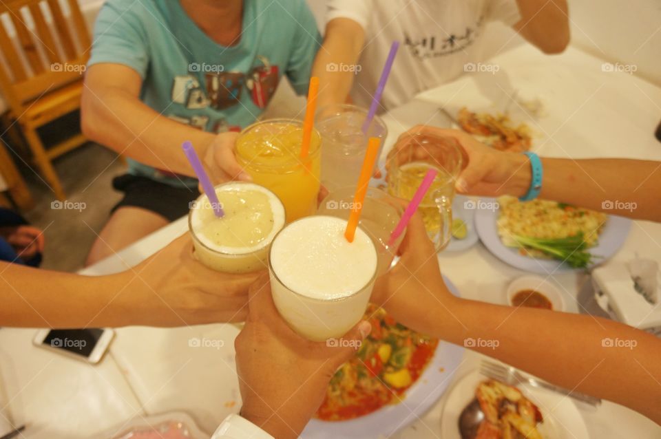 Cheers to Friendship. On their final night in Hua Hin, friends raised up their glassess for more solid friendship and adventures to come.