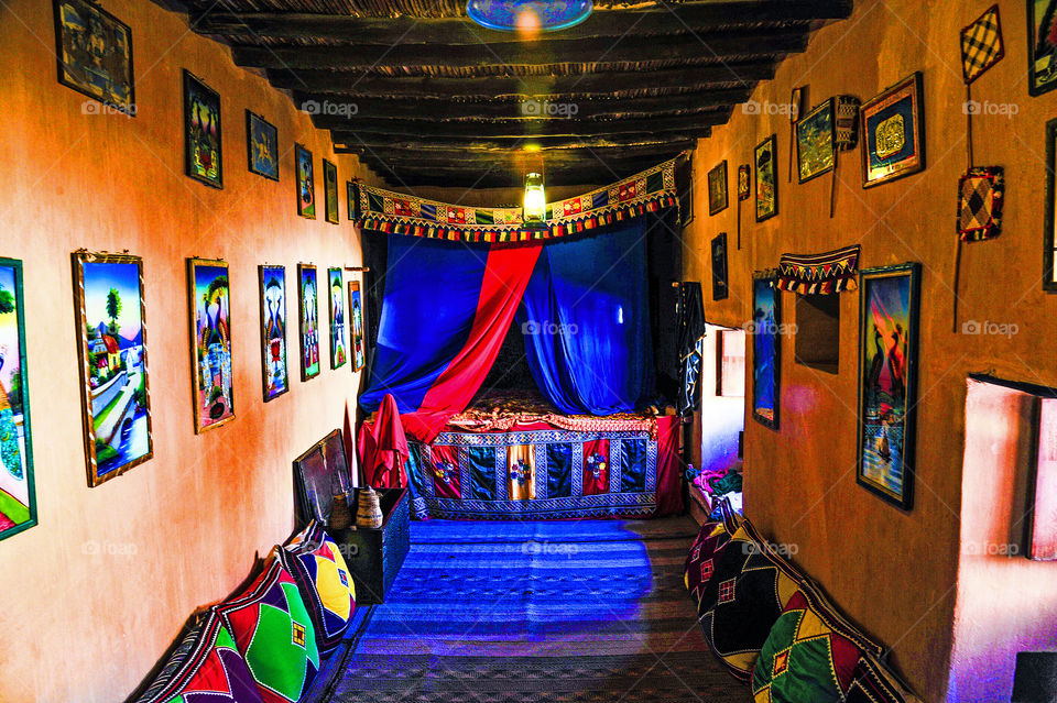 Taking the time to relax in this colorful den and enjoy experiencing new cultures in Salah, Oman