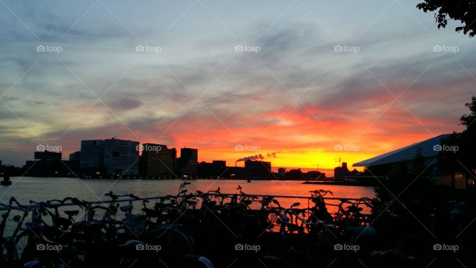 Sunset in Amsterdam