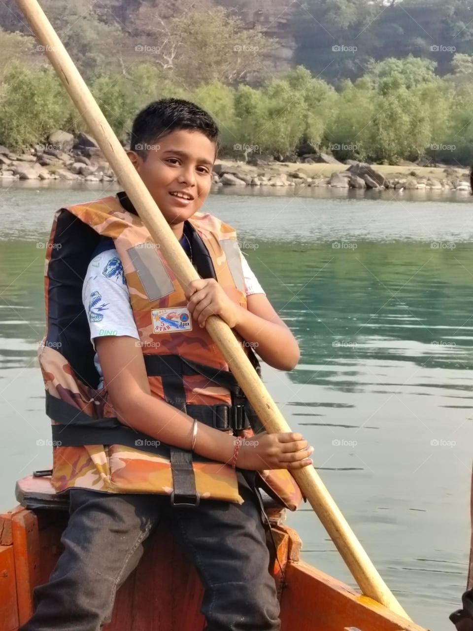 beautiful brave boy just of nine years old