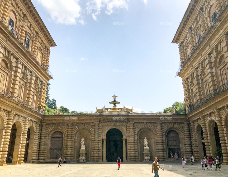 Fantastic museum courtyard in Florence