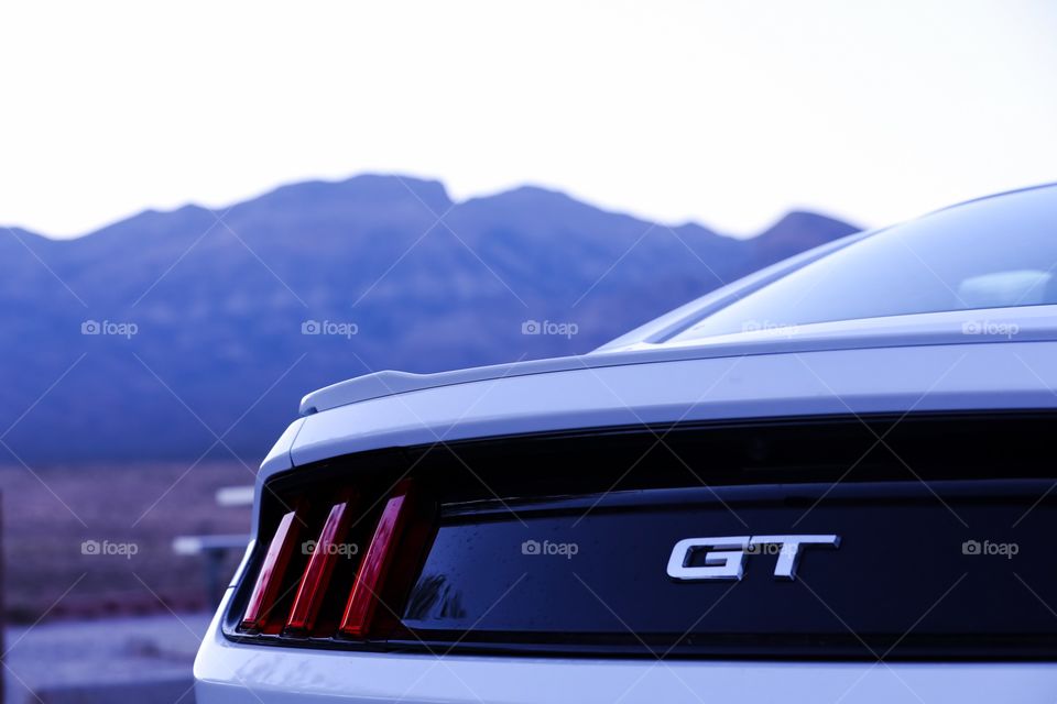 My Mustang in the middle of pristine nature in Nevada.