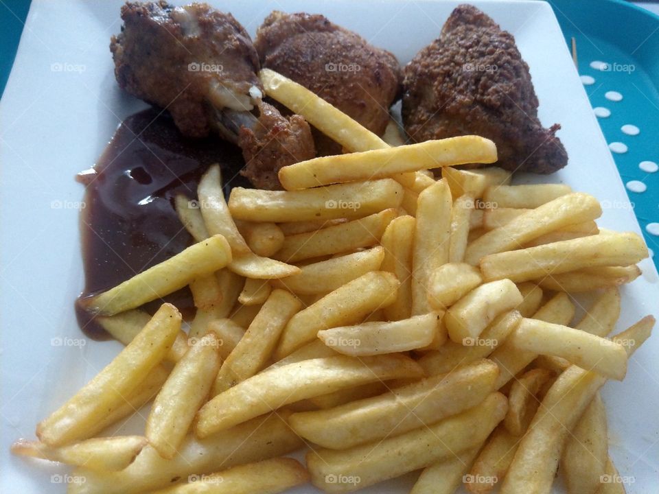 chicken and chips