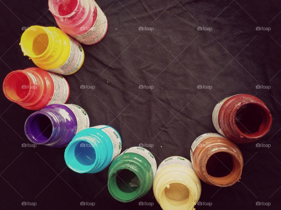 Semi circulo de cores