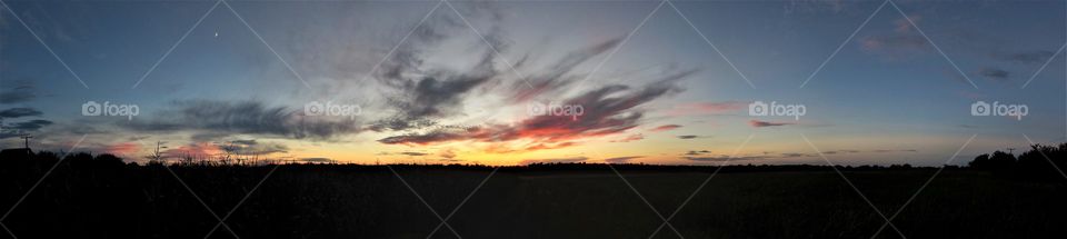 Panorama. Sunset