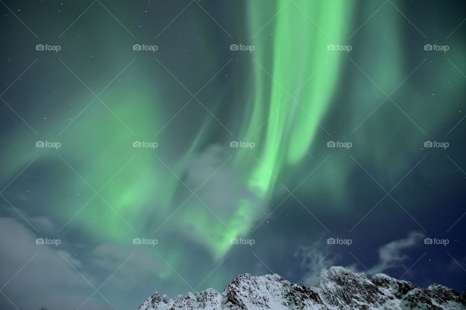 Dancing Aurora Borealis display