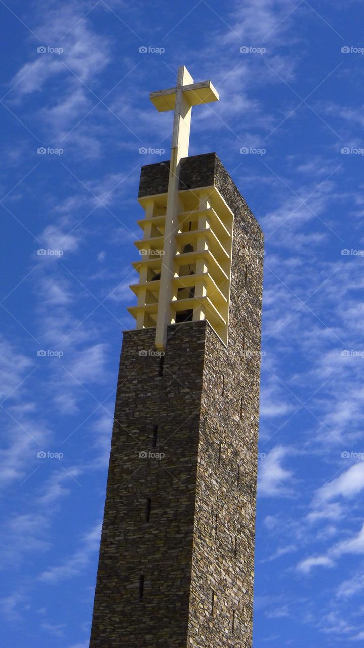 Campanario iglesia La Purisima church belltower, modernism