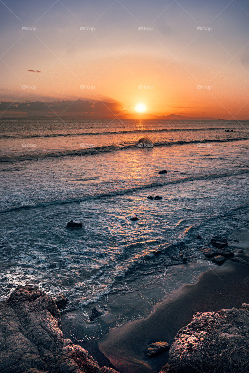 Beautiful sunset on one of Costa Rica's beaches