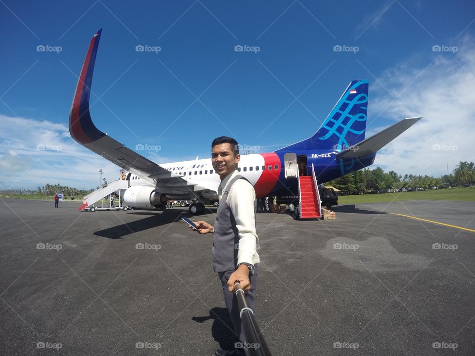 Ranai airport of natua island in indonesia